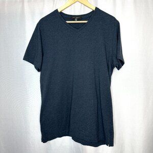 Elevated Basic Robert Barakett V-neck blue Short Sleeve Tshirt, L Luxury Staple